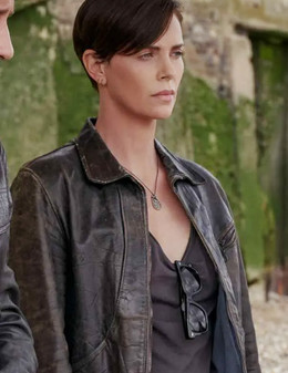 Charlize Theron The Old Guard Andy Brown Leather Jacket
