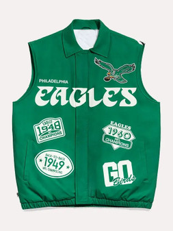 Game King Gillis Packers vs Eagles 2025 Green Vest