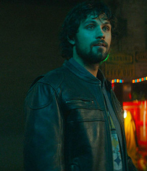 Drake Rodger Motorheads S01 Ray Young Black Leather Jacket