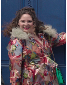 Megan Stalter Too Much 2025 Jessica Floral Trench Coat