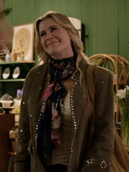 Alison Sweeney To Barcelona Forever Erica Studded Suede Blazer