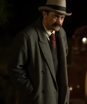 Josh McConville Fear Below 2025 Janusz Wojcik Grey Wool Coat