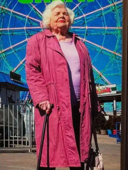 June Squibb Eleanor the Great 2025 Eleanor Pink Trench Coat