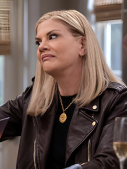 Kristen Johnston Leanne S01 Carol Biker Leather Jacket