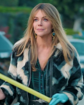 Morgan Gillory High Potential 2025 Kaitlin Olson Fur Jacket