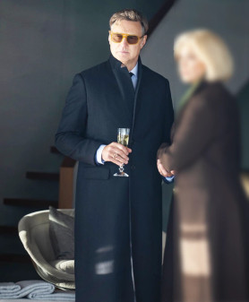 Thomas Heatherley The Woman in Cabin 10 2025 David Morrissey Movie Trench Coat