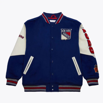 New York Rangers Team History Full-Snap Wool Jacket