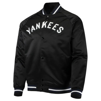 NY Yankees Lightweight Raglan Satin Full-Snap Jacket NY Yankees Lightweight Raglan Satin Full-Snap Jacket