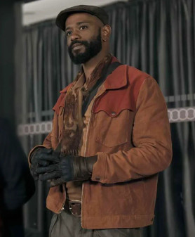 LaKeith Stanfield Play Dirty Grofield Suede Leather Jacket