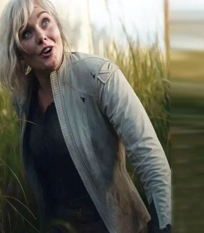 Thia Predator Badlands 2025 Elle Fanning Leather Jacket