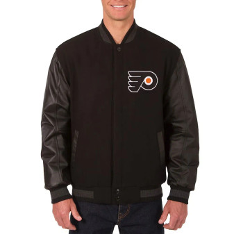 Philadelphia Flyers Wool and Leather Winter Jacket