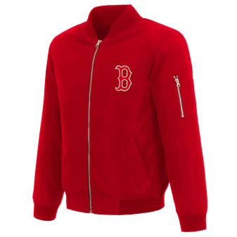 Boston Red Sox Nylon Bomber Red Jacket