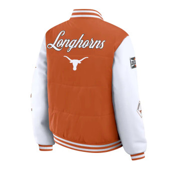 Texas Longhorns Burnt Puffer Jacket