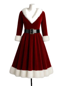 Red Mrs Claus Christmas Dress