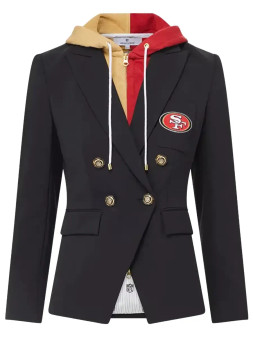 Womens Black NFL x Veronica Beard San Francisco 49ers Dickey Jacket