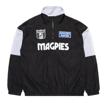 Black Throwback Collingwood Magpies Windbreaker