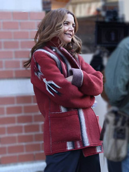 Katie Holmes Happy Hours Red Jacket