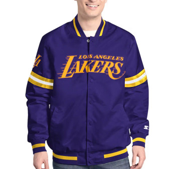 Los Angeles Lakers Bomber Satin Jacket