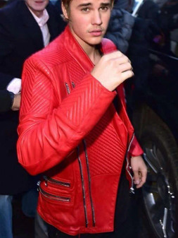 Justin Bieber Red Jacket