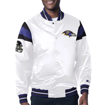 White Baltimore Ravens Jacket
