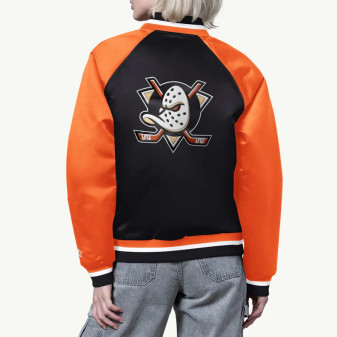 Anaheim Ducks Full Snap Satin Jacket