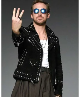 Ryan Gosling SNL Studded Leather Jacket