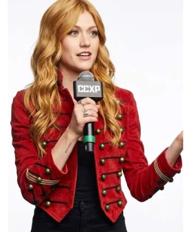 Katherine McNamara Big Slick 2026 Military Red Jacket