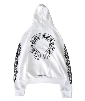 Chrome Heart Floral Cross Horseshoe Hoodie
