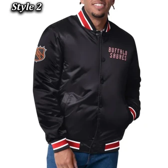 Buffalo Sabres Black Varsity Jacket