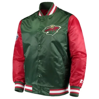 Minnesota Wild Satin Bomber Jacket