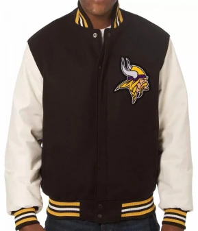 Minnesota Vikings Varsity Black Jacket