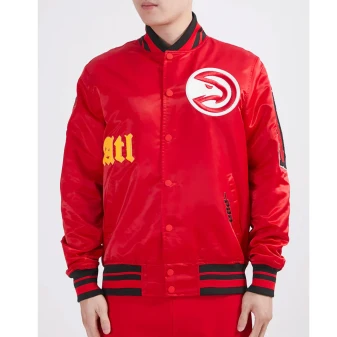 Atlanta Hawks Old English Varsity Jacket