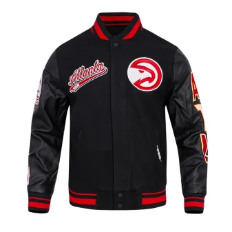 Atlanta Hawks Script Tail Classic Rib Jacket