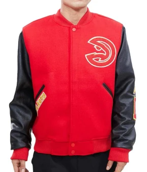 Atlanta Hawks Letterman Varsity Jacket