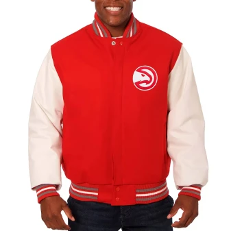 Atlanta Hawks Full-Snap Bomber Jacket