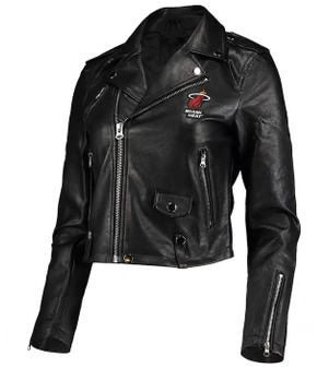 Miami Heat Biker Leather Jacket