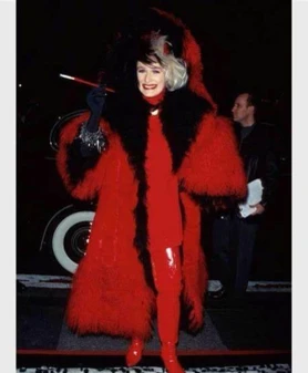 Emma Stone 101 Dalmatians Fur Coat