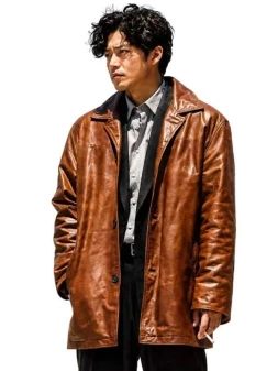 Shun Oguri Bad Lieutenant Tokyo Leather Coat