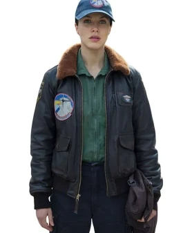 Jessica Brown Findlay Silo S03 Flight Jacket