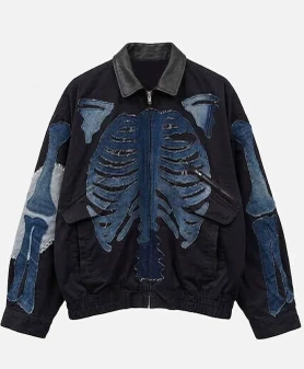 Halloween Rib Cage Black Jacket