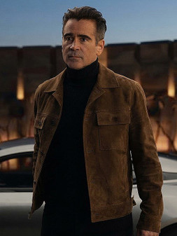 Colin Farrell Patient Zero 2026 Suede Jacket