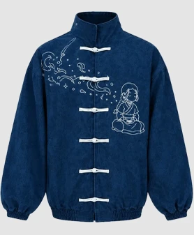 Neptun x Avatar Maroon Chinese Blue Jacket