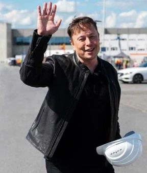 Elon Musk Plaid Leather Jacket