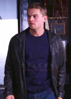 Departed Leonardo DiCaprio Black Leather Jacket 1 Departed Leonardo DiCaprio Black Leather Jacket 1