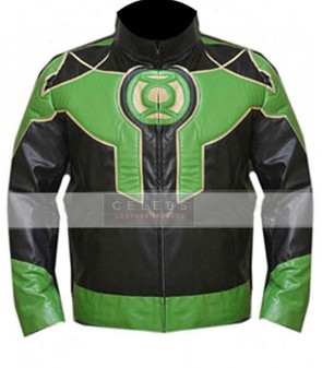 Green Lantern Motorcycle Leather Costume Jacket 1