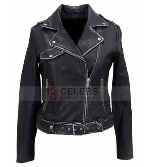 Rambler Distressed Leather Jacket | Celebrity Style