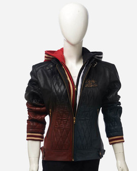 Harley Quinn Daddy’s Lil’ Monster Quilted Leather Jacket 1