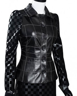 Emma Stone Cruella Checkered Jacket