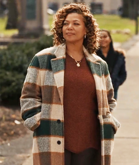 The Equalizer TV Series 2021 Queen Latifah Checked Coat