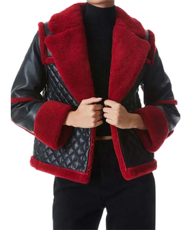 Women’s Aviator Pilot Style B3 Shearling Leather Jacket 1